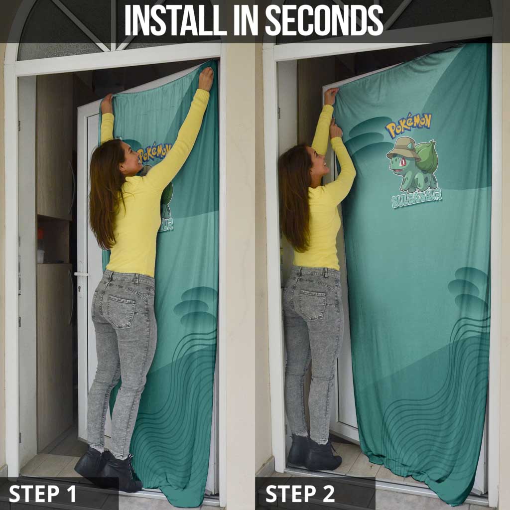 Bulbasaur Poké Door Cover Explorer Jungle Chibi Style