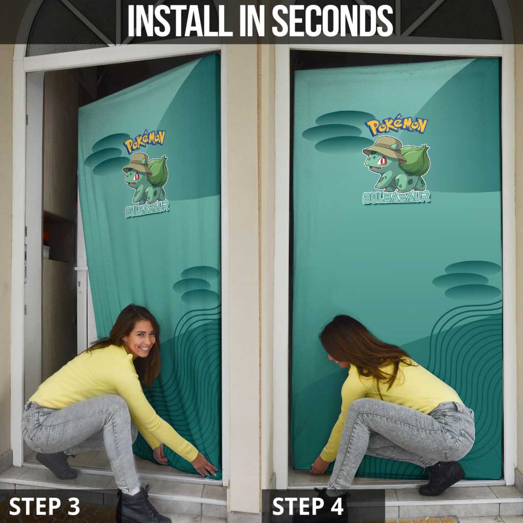 Bulbasaur Poké Door Cover Explorer Jungle Chibi Style
