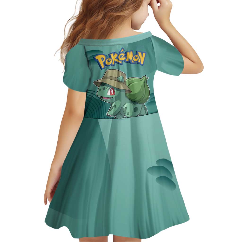 Bulbasaur Poké Family Matching Tank Maxi Dress and Hawaiian Shirt Explorer Jungle Chibi Style