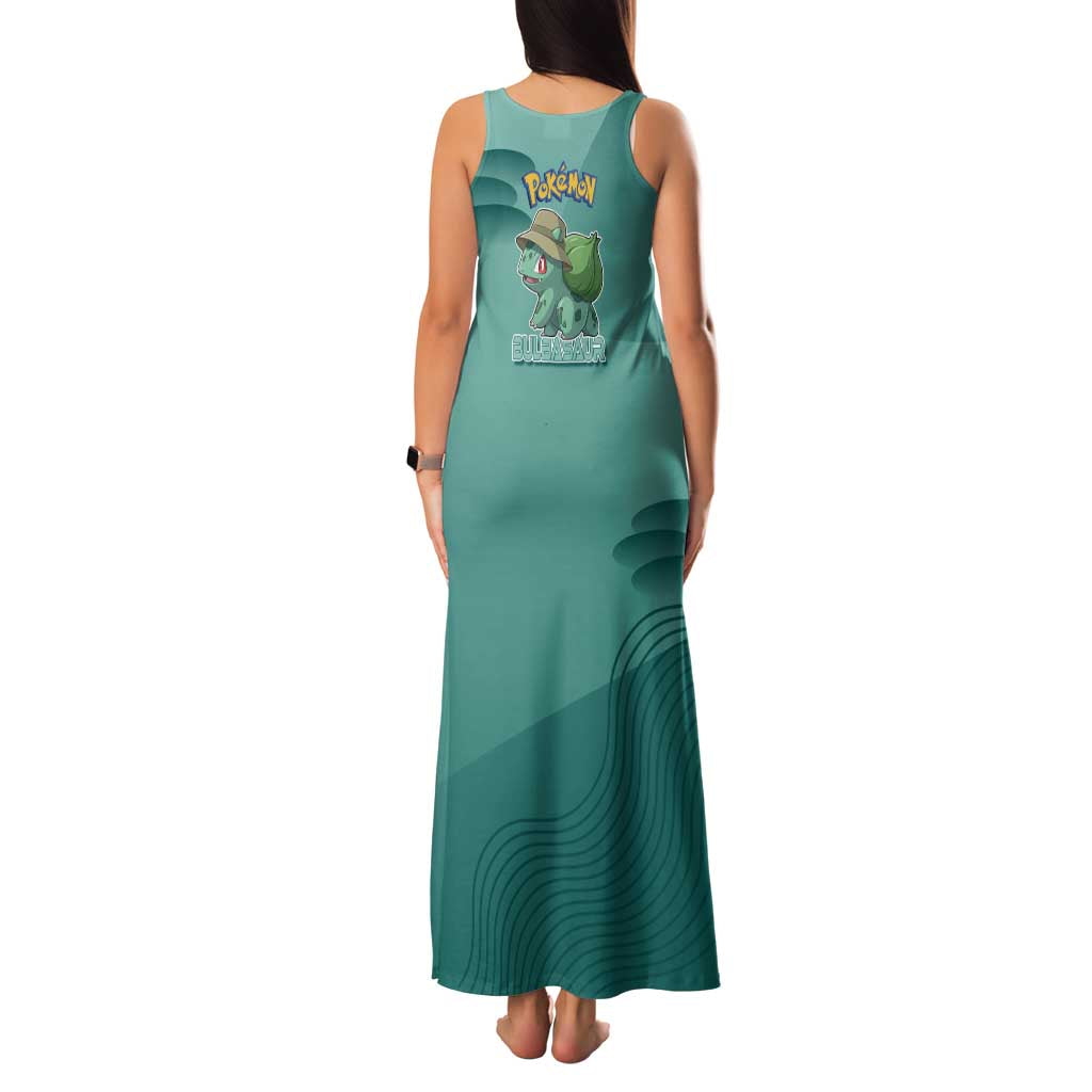 Bulbasaur Poké Family Matching Tank Maxi Dress and Hawaiian Shirt Explorer Jungle Chibi Style