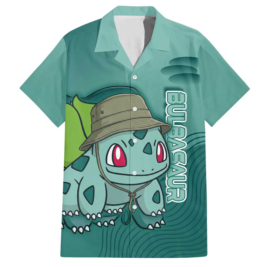 Bulbasaur Poké Hawaiian Shirt Explorer Jungle Chibi Style
