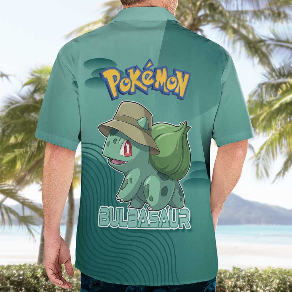 Bulbasaur Poké Hawaiian Shirt Explorer Jungle Chibi Style