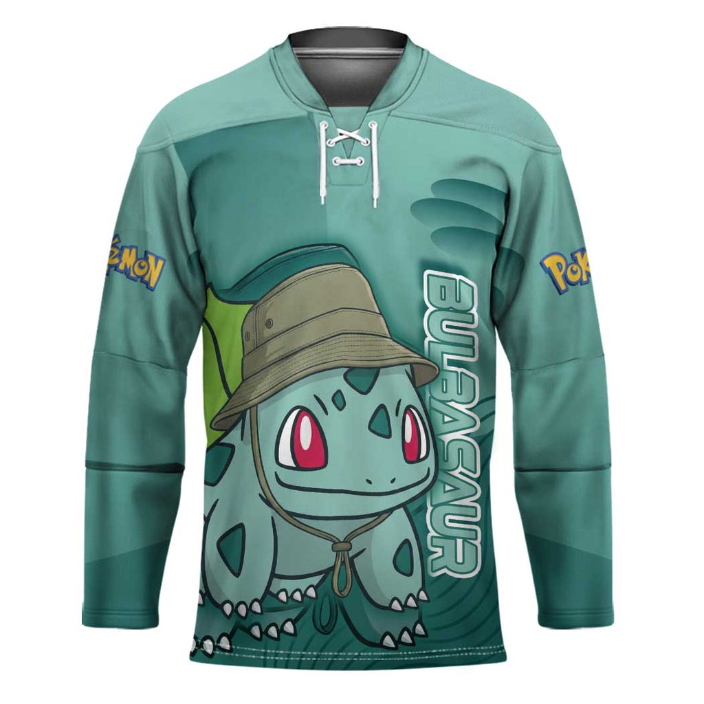 Bulbasaur Poké Hockey Jersey Explorer Jungle Chibi Style