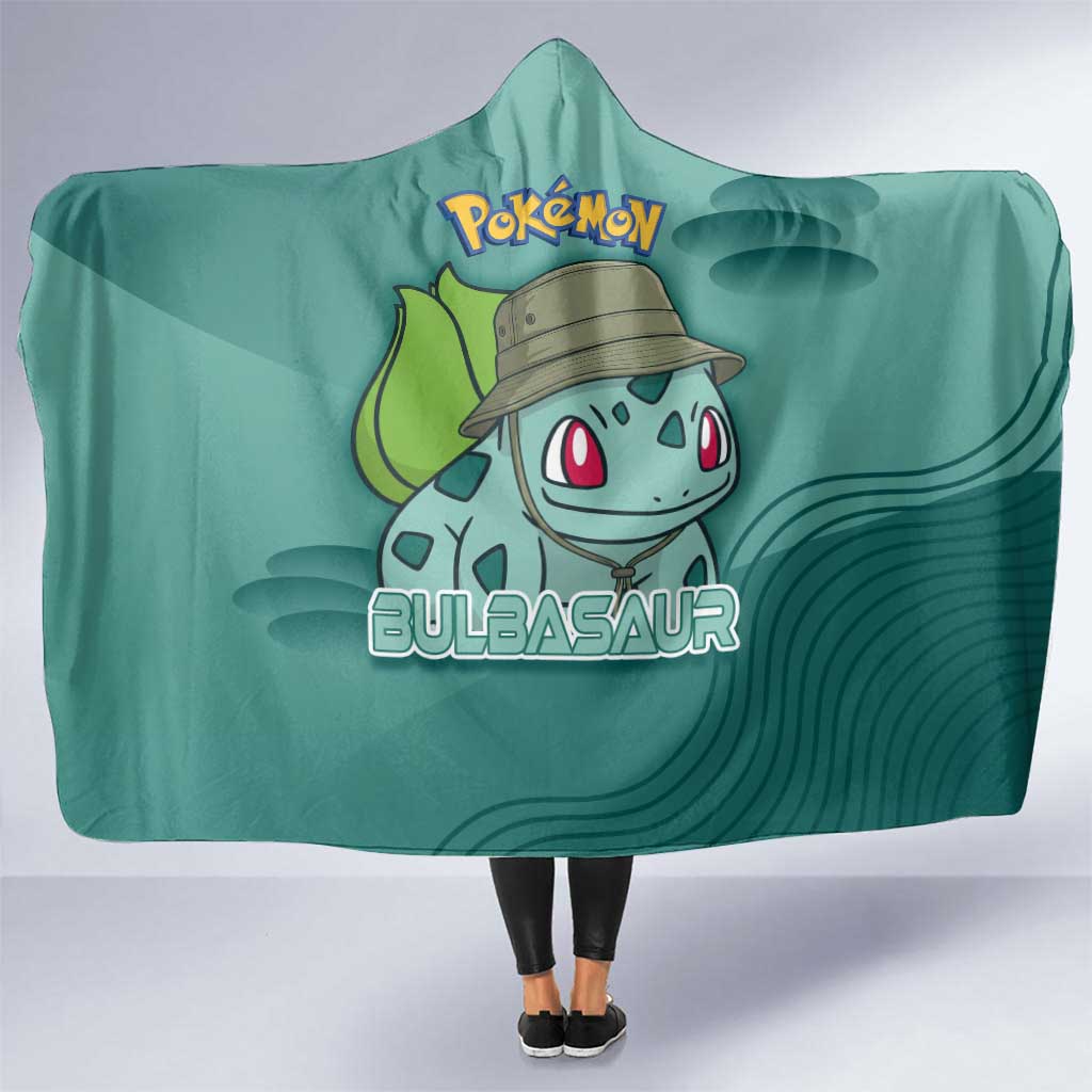 Bulbasaur Poké Hooded Blanket Explorer Jungle Chibi Style