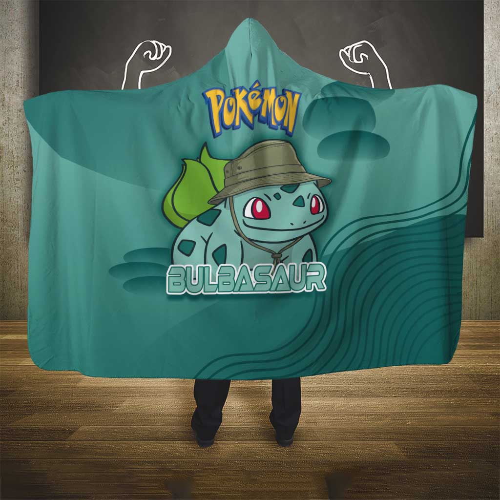 Bulbasaur Poké Hooded Blanket Explorer Jungle Chibi Style
