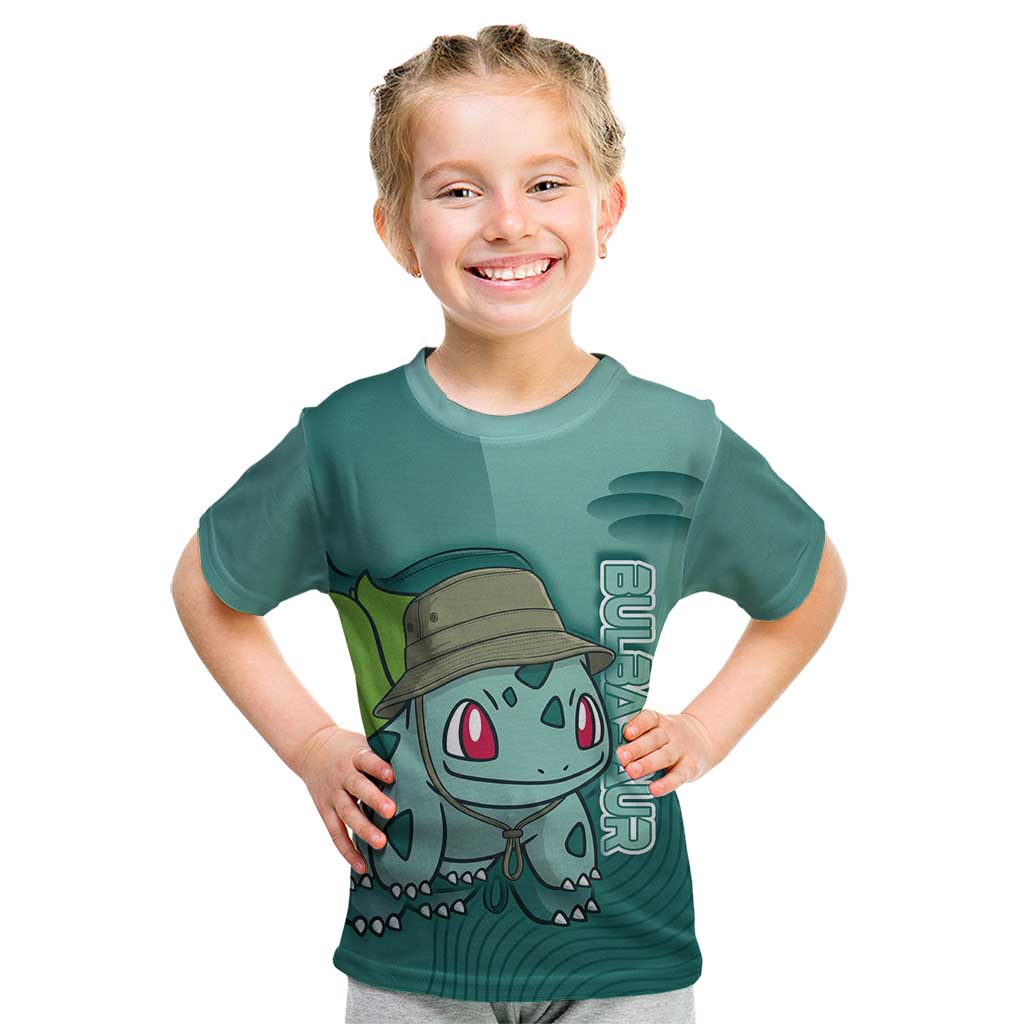 Bulbasaur Poké Kid T Shirt Explorer Jungle Chibi Style