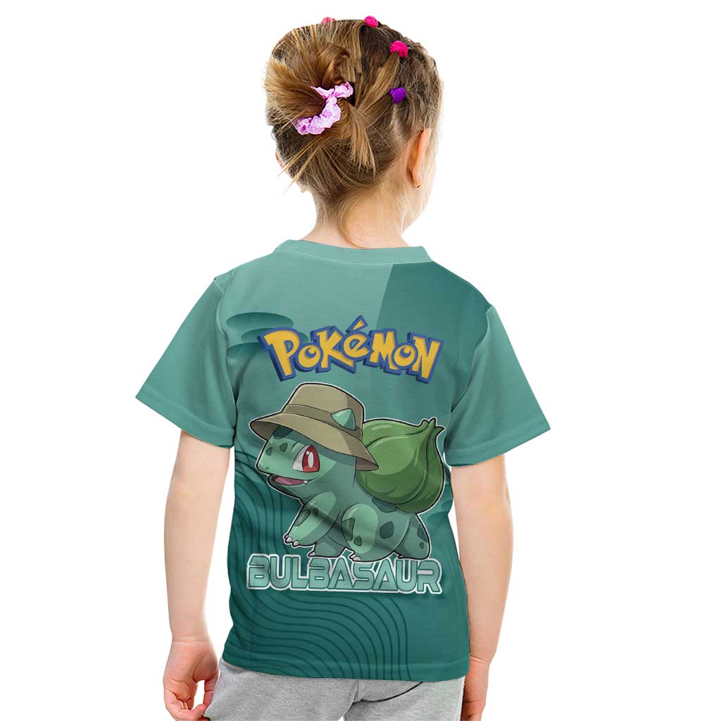 Bulbasaur Poké Kid T Shirt Explorer Jungle Chibi Style
