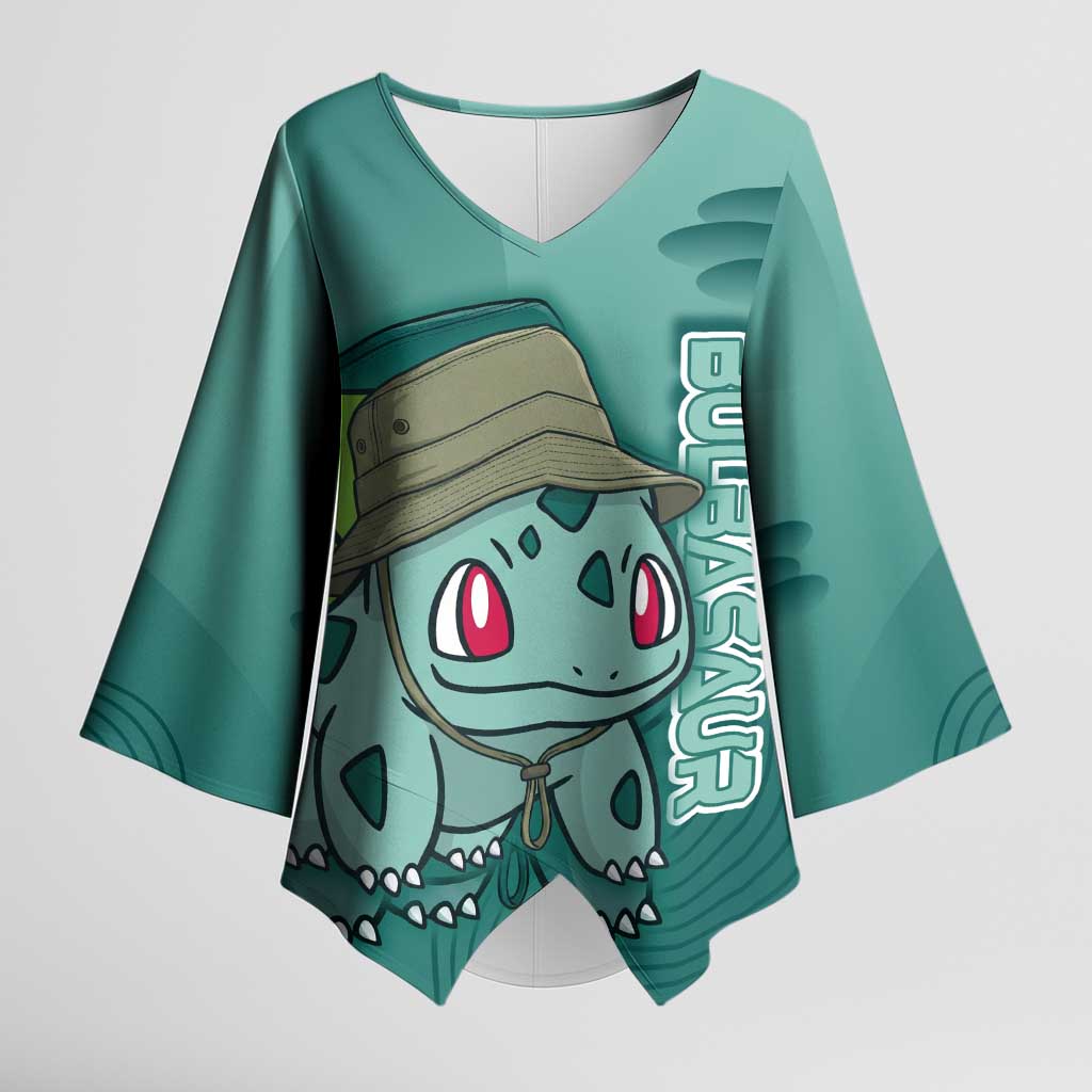 Bulbasaur Poké Kimono Sleeve Blouse Explorer Jungle Chibi Style