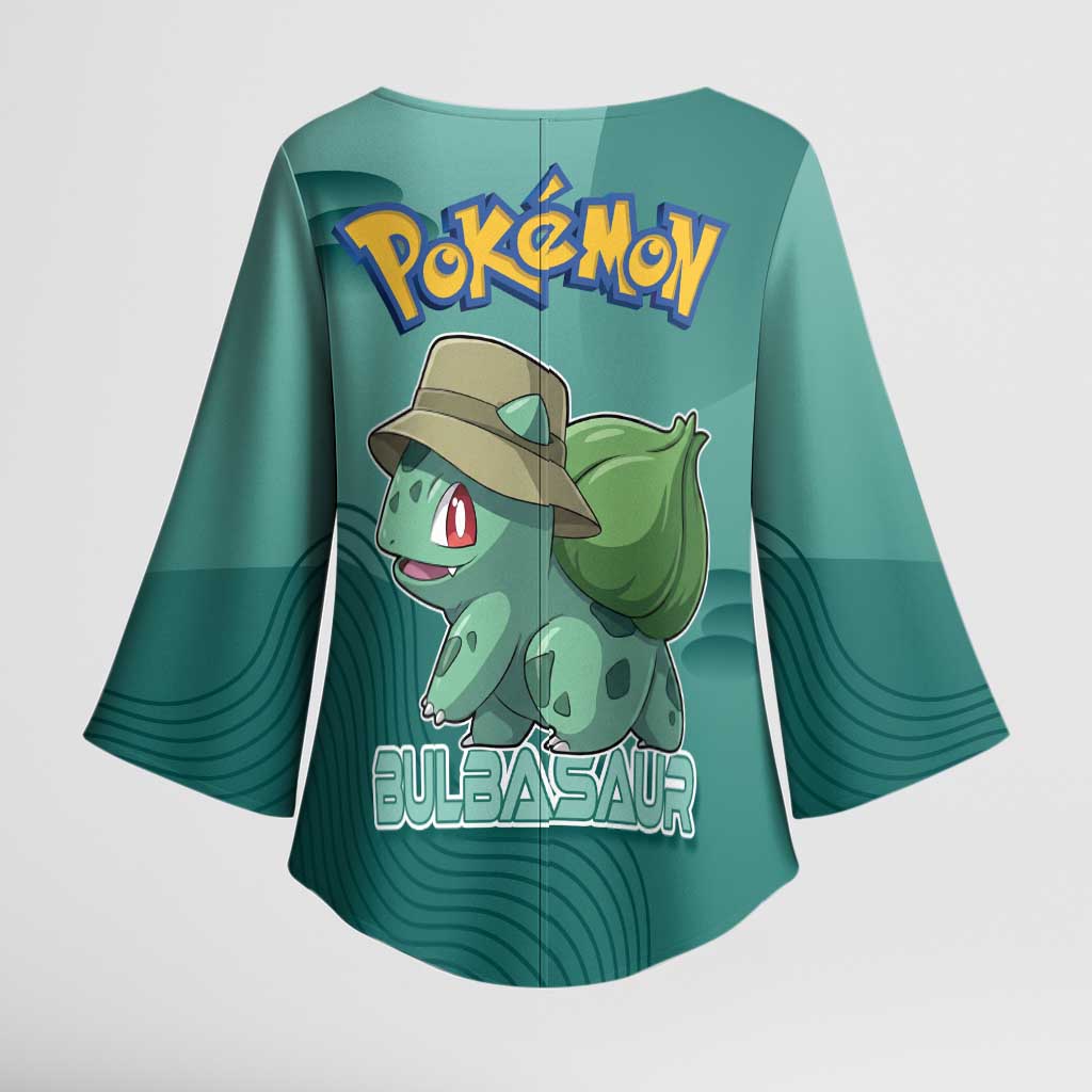 Bulbasaur Poké Kimono Sleeve Blouse Explorer Jungle Chibi Style