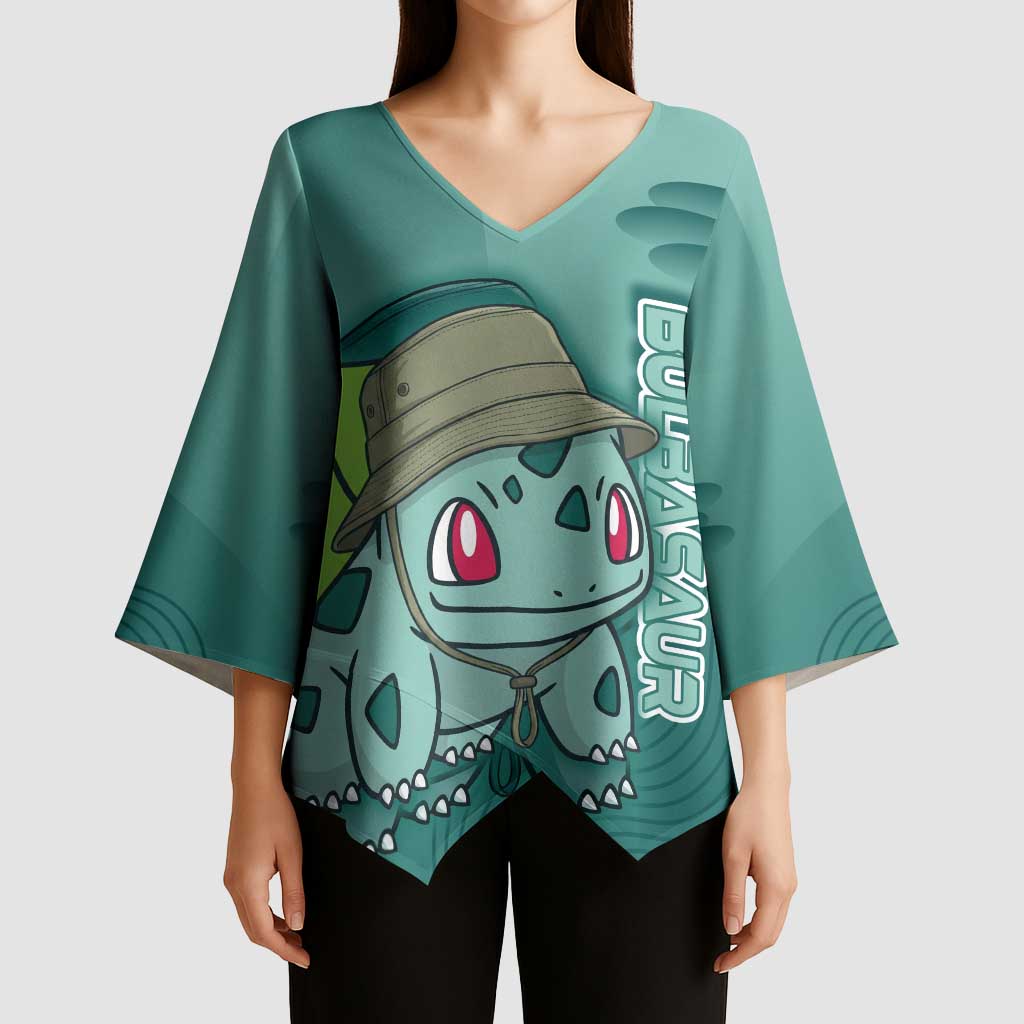 Bulbasaur Poké Kimono Sleeve Blouse Explorer Jungle Chibi Style