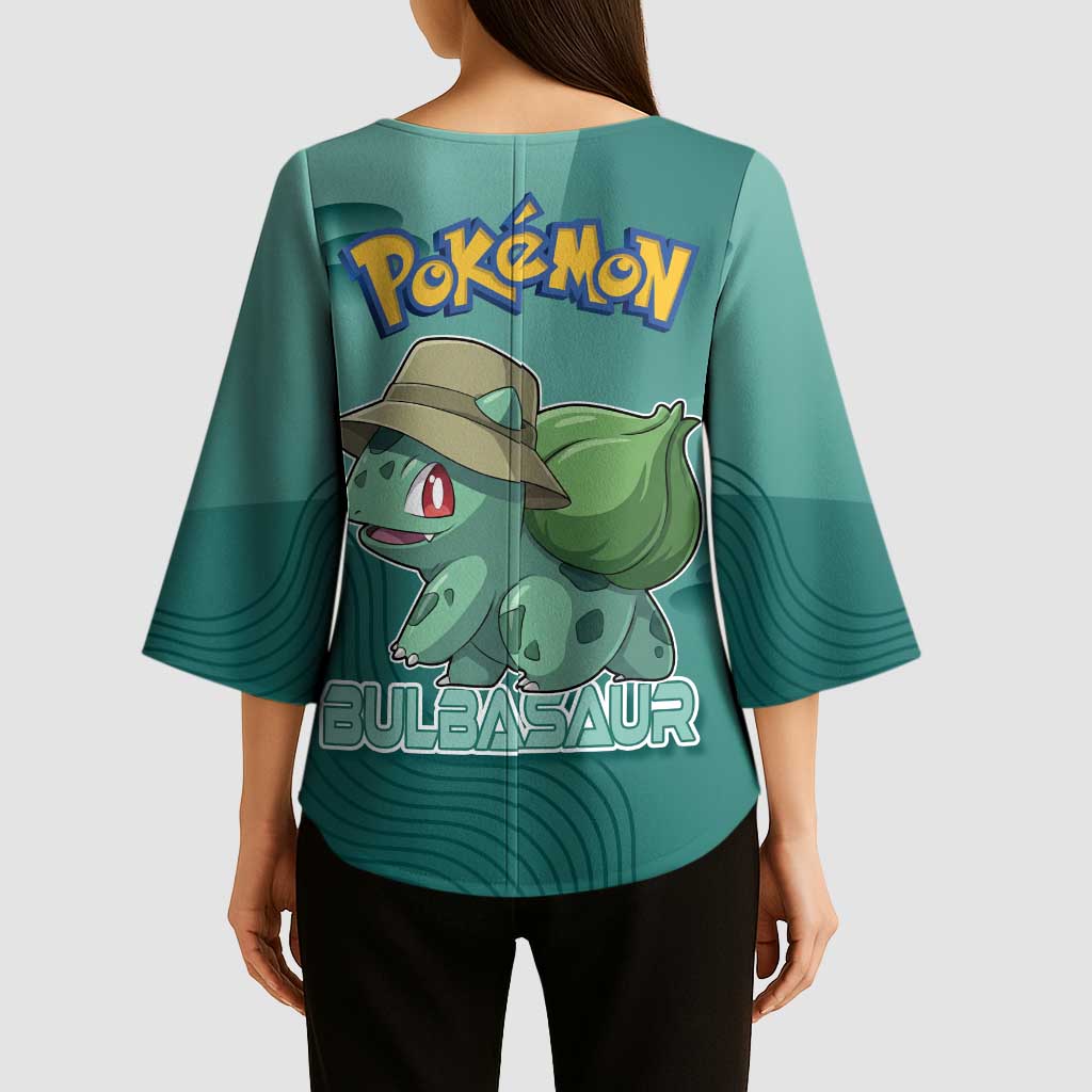 Bulbasaur Poké Kimono Sleeve Blouse Explorer Jungle Chibi Style