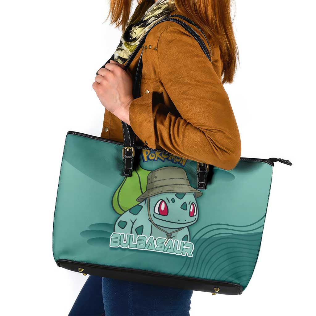 Bulbasaur Poké Leather Tote Bag Explorer Jungle Chibi Style