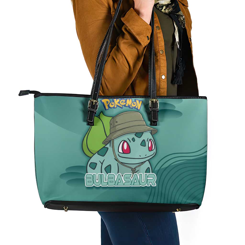 Bulbasaur Poké Leather Tote Bag Explorer Jungle Chibi Style
