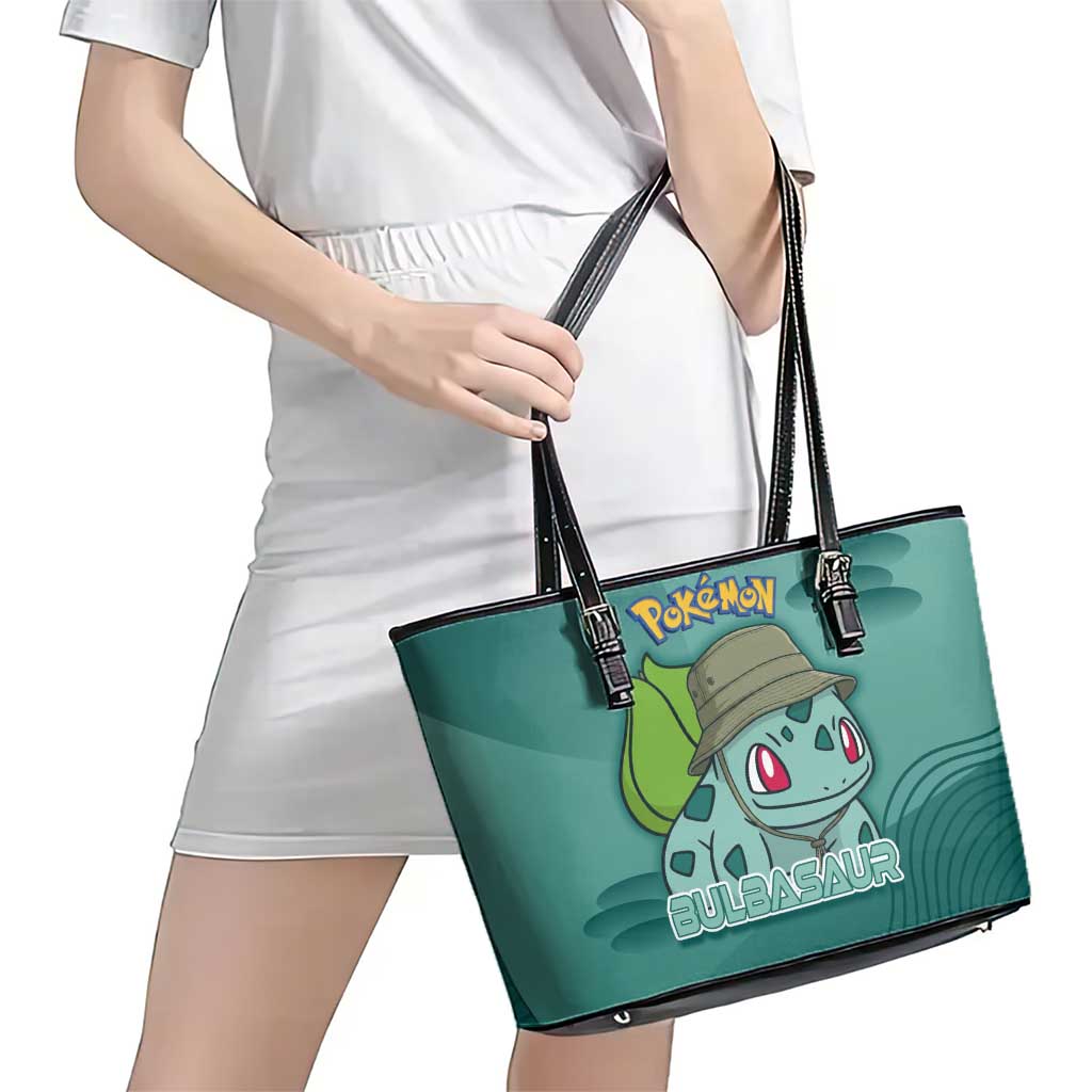 Bulbasaur Poké Leather Tote Bag Explorer Jungle Chibi Style