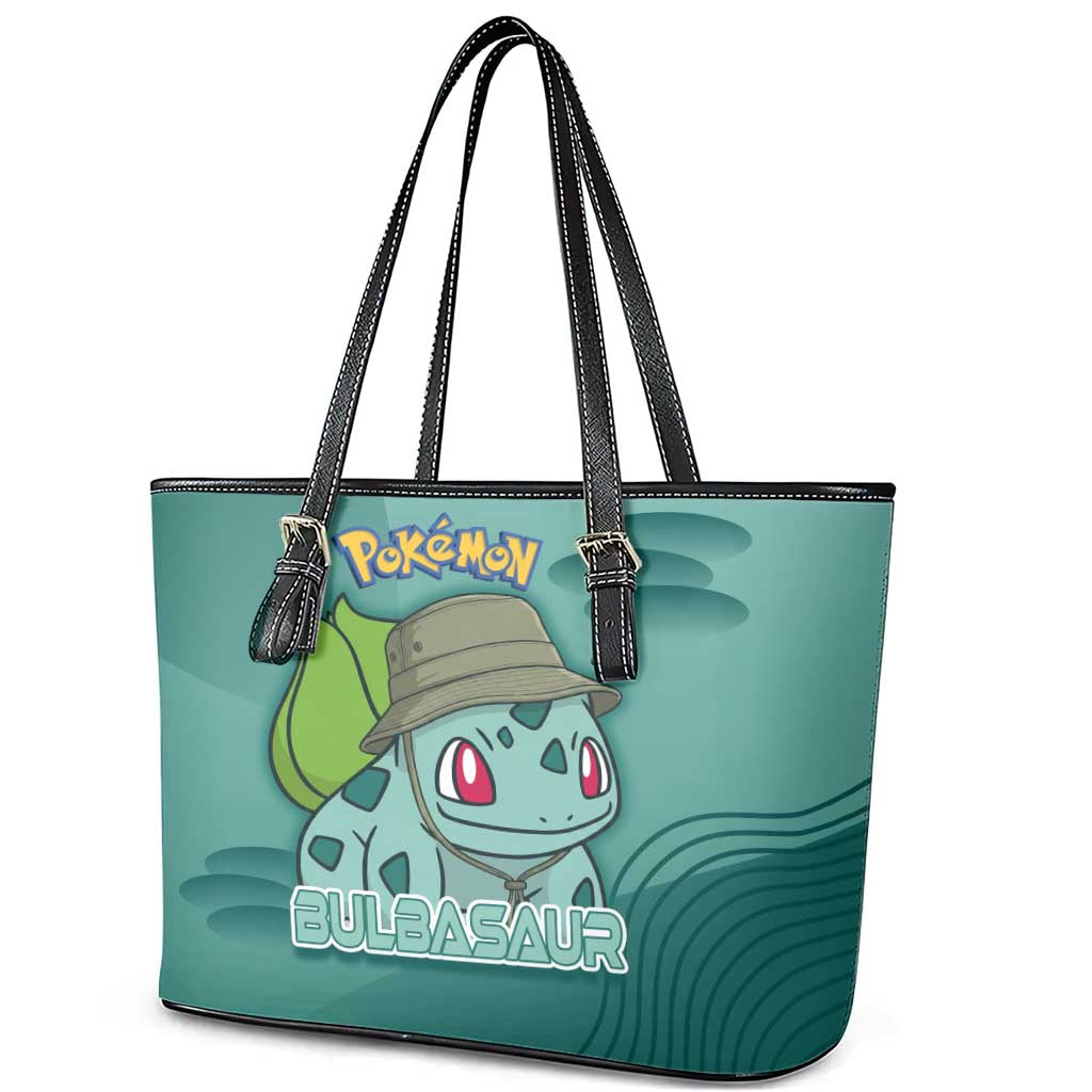 Bulbasaur Poké Leather Tote Bag Explorer Jungle Chibi Style