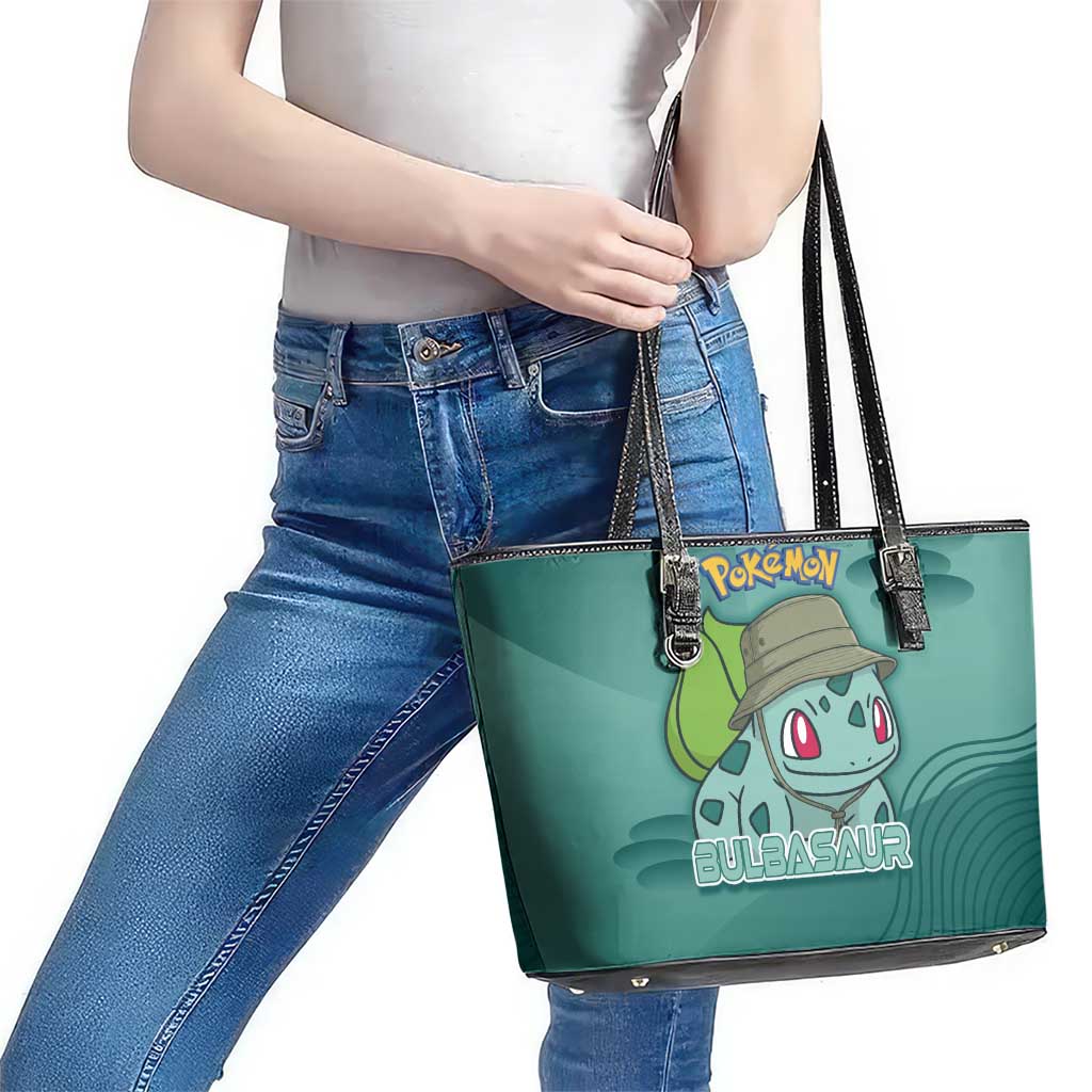 Bulbasaur Poké Leather Tote Bag Explorer Jungle Chibi Style
