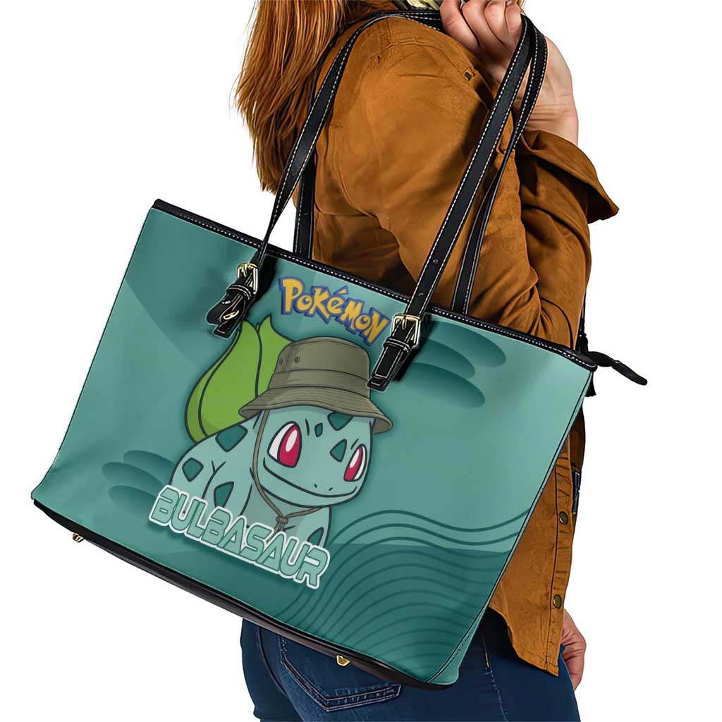 Bulbasaur Poké Leather Tote Bag Explorer Jungle Chibi Style