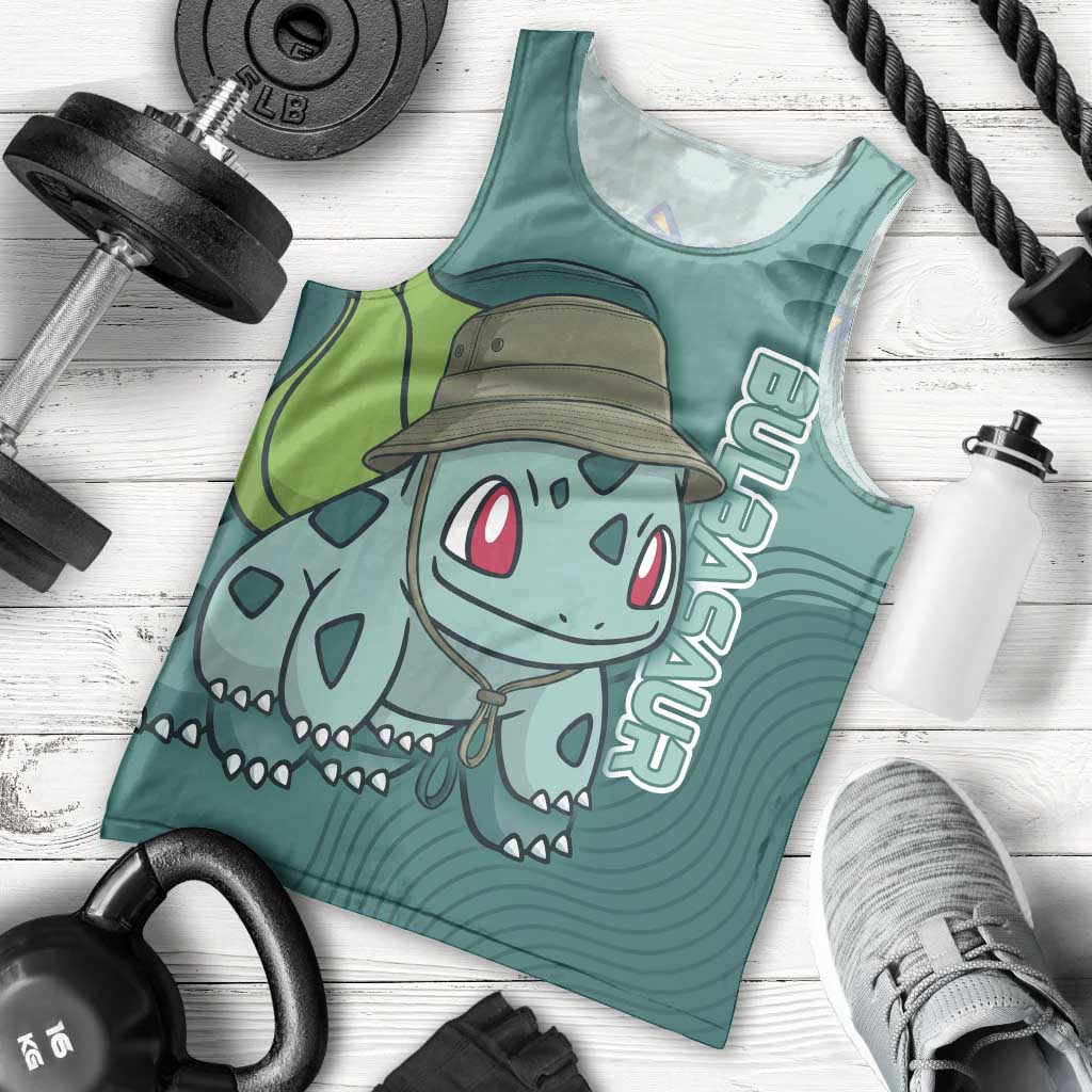 Bulbasaur Poké Men Tank Top Explorer Jungle Chibi Style