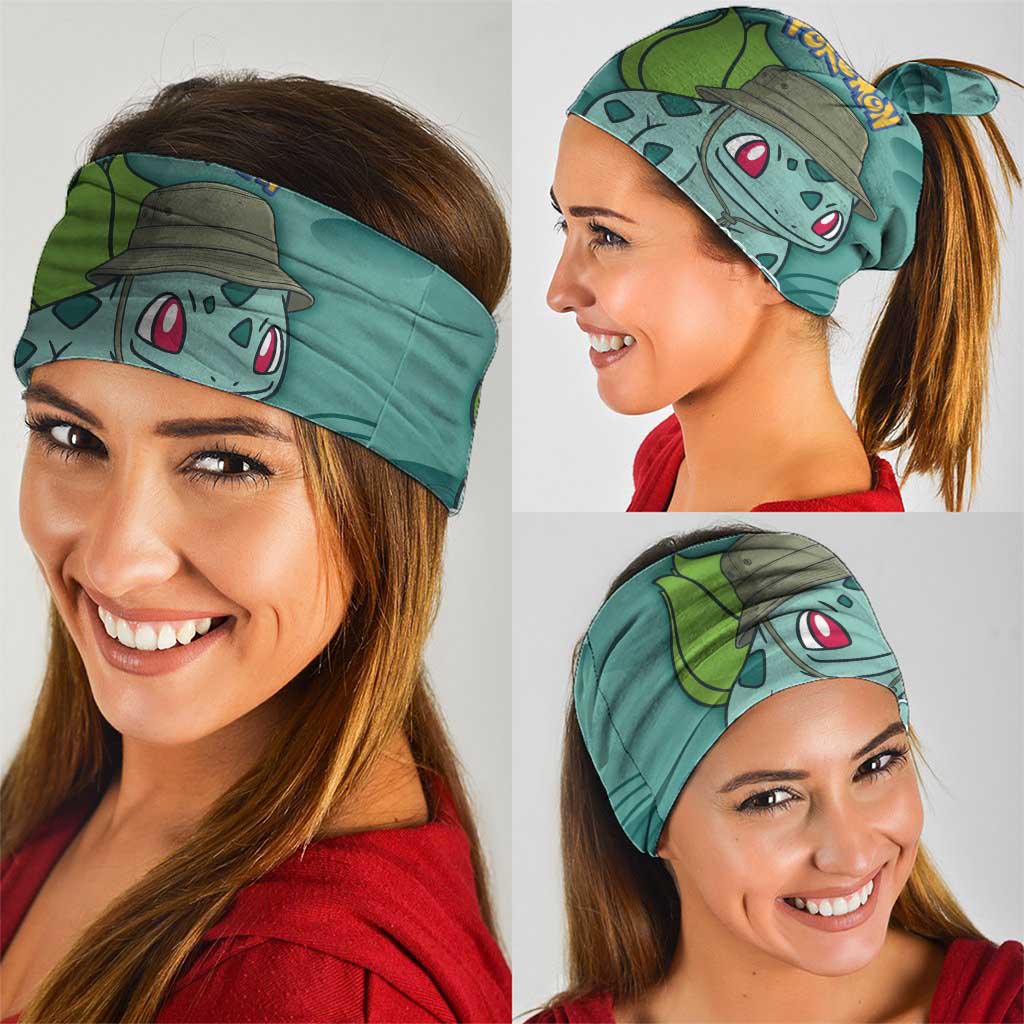 Bulbasaur Poké Neck Gaiter Explorer Jungle Chibi Style