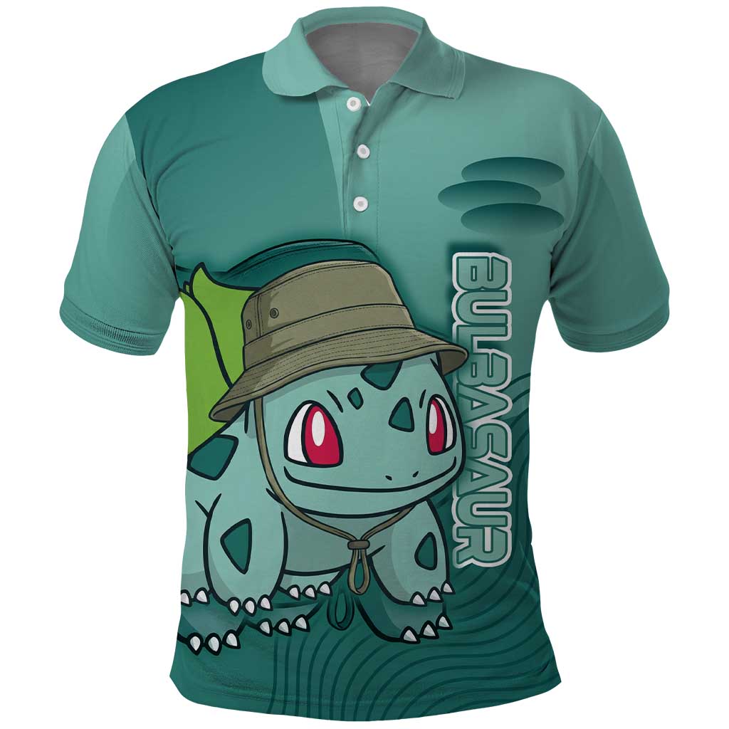 Bulbasaur Poké Polo Shirt Explorer Jungle Chibi Style