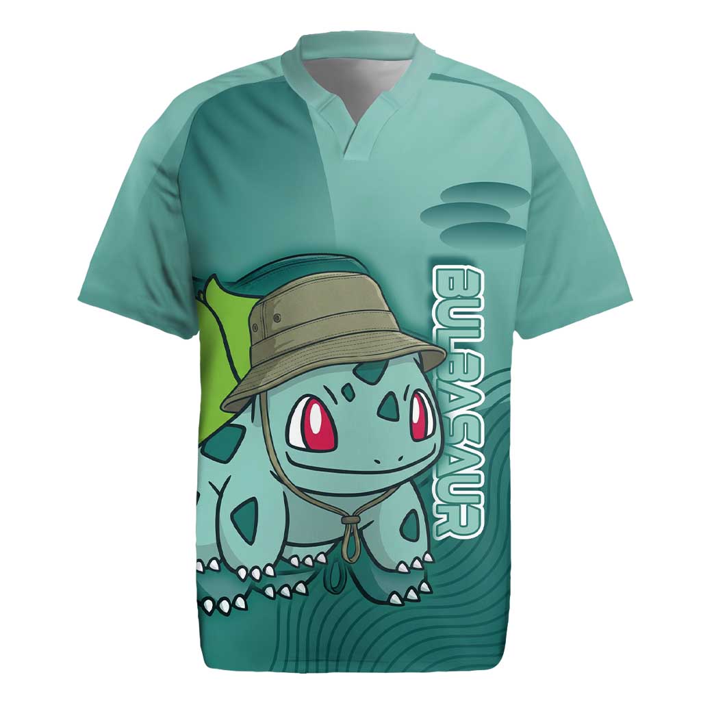 Bulbasaur Poké Rugby Jersey Explorer Jungle Chibi Style