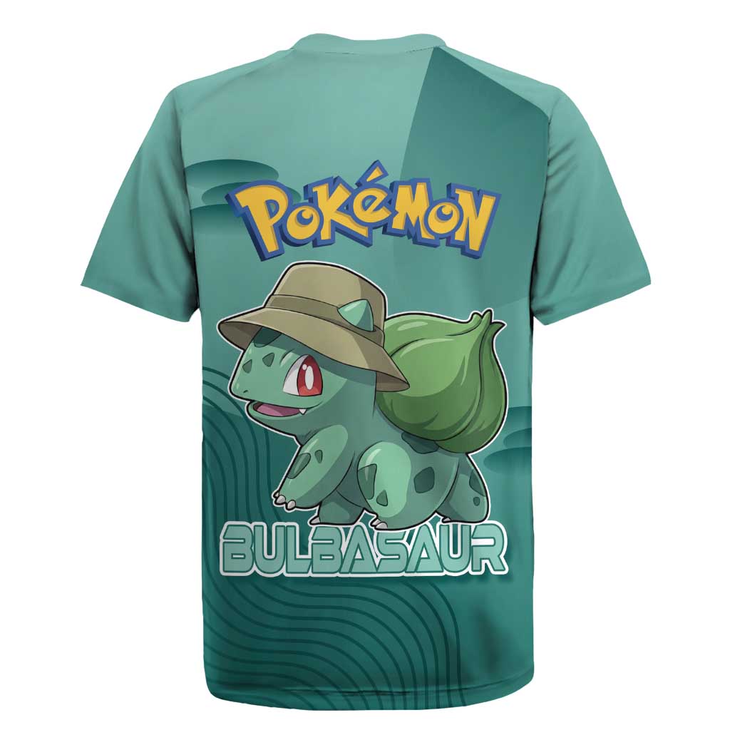 Bulbasaur Poké Rugby Jersey Explorer Jungle Chibi Style