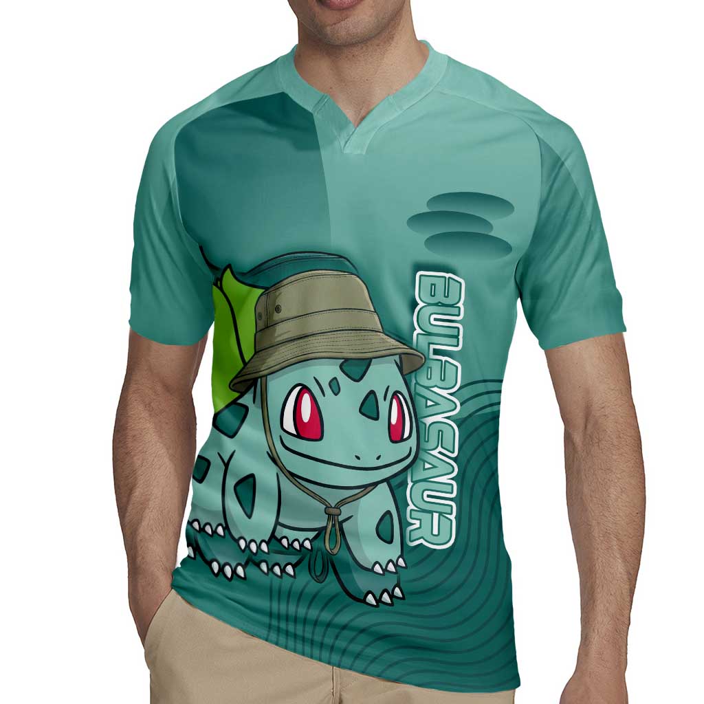 Bulbasaur Poké Rugby Jersey Explorer Jungle Chibi Style