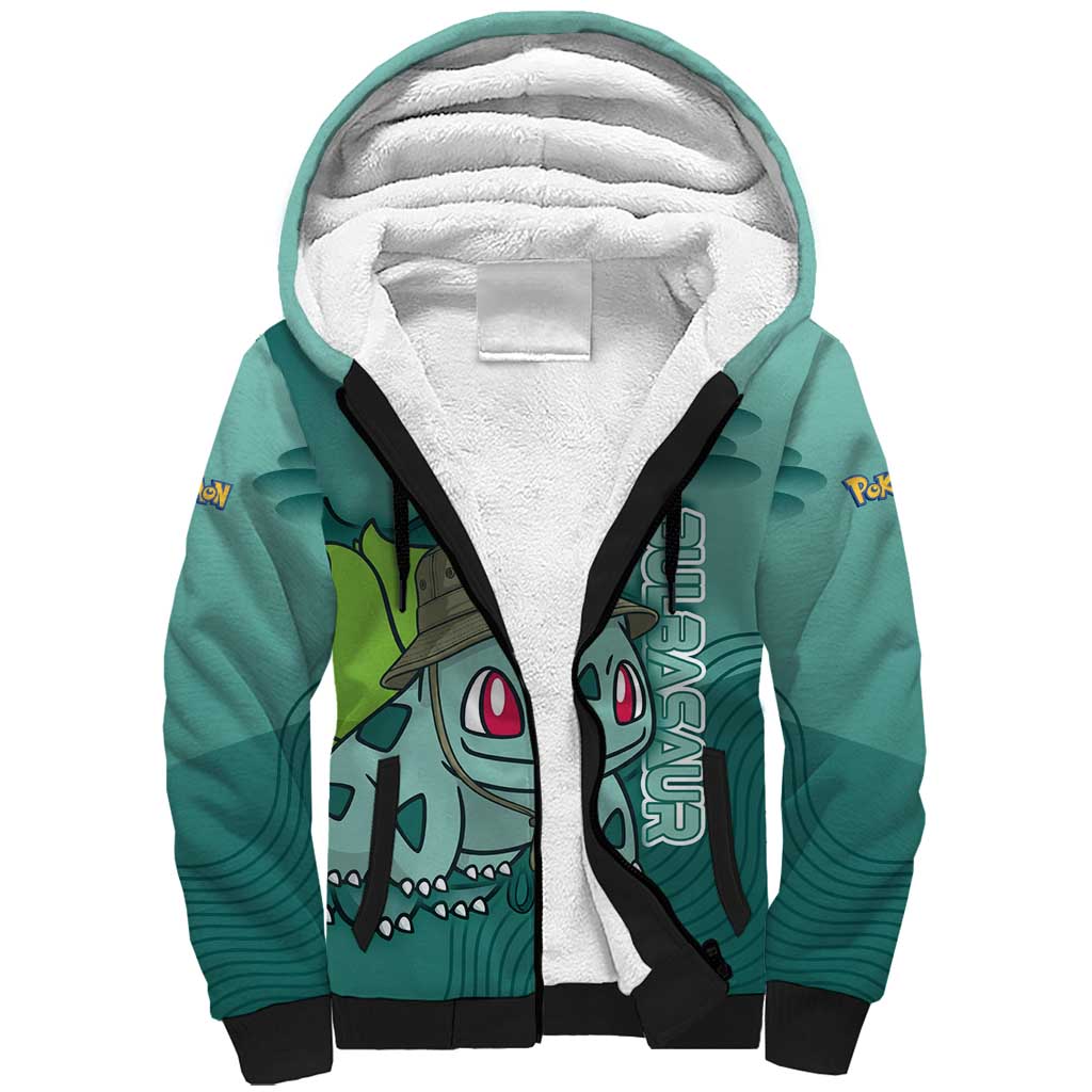 Bulbasaur Poké Sherpa Hoodie Explorer Jungle Chibi Style