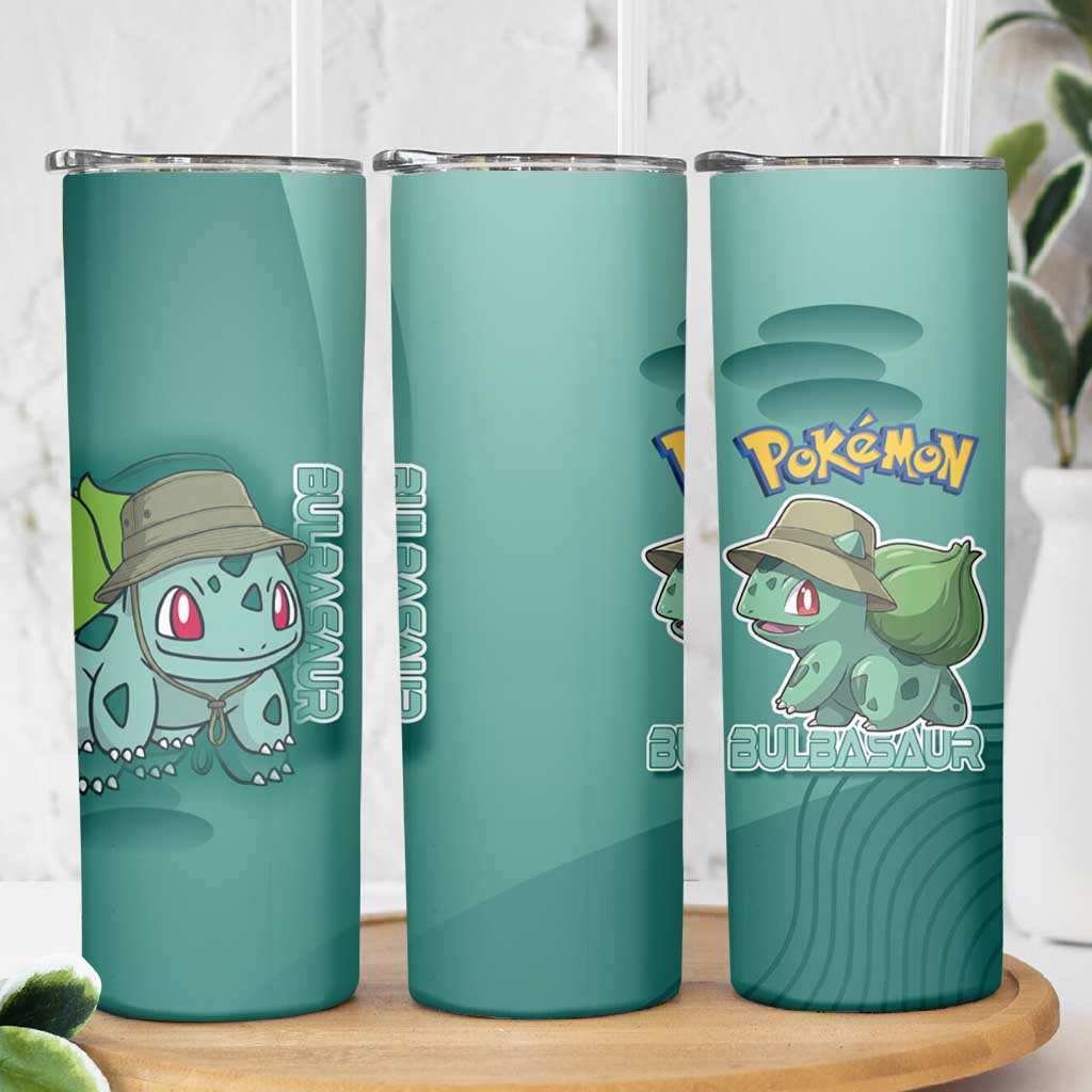 Bulbasaur Poké Skinny Tumbler Explorer Jungle Chibi Style