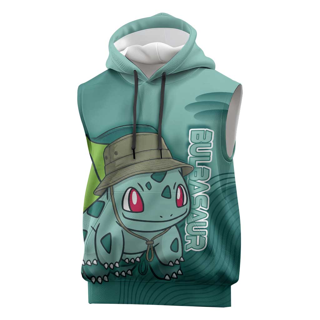 Bulbasaur Poké Sleeveless Hoodie Explorer Jungle Chibi Style