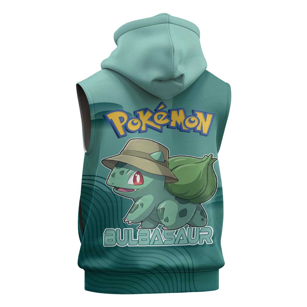 Bulbasaur Poké Sleeveless Hoodie Explorer Jungle Chibi Style