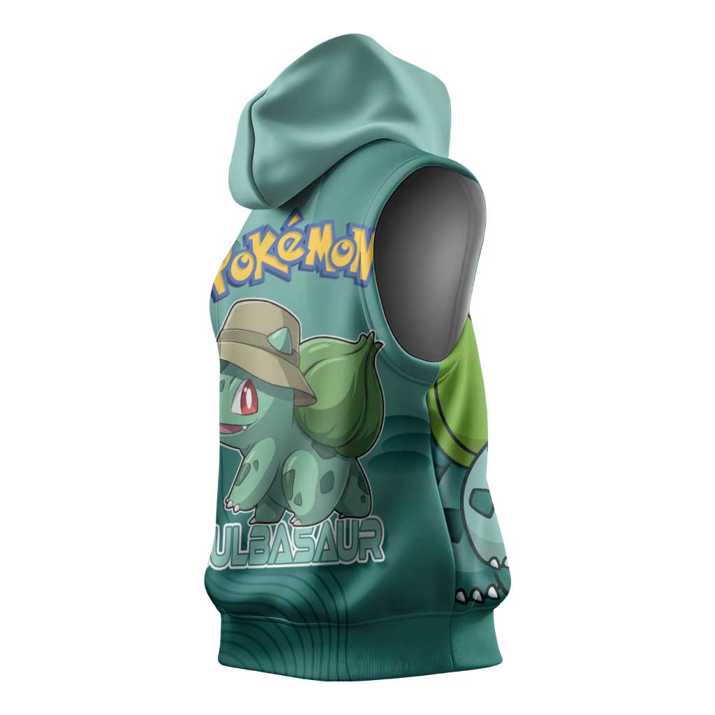 Bulbasaur Poké Sleeveless Hoodie Explorer Jungle Chibi Style