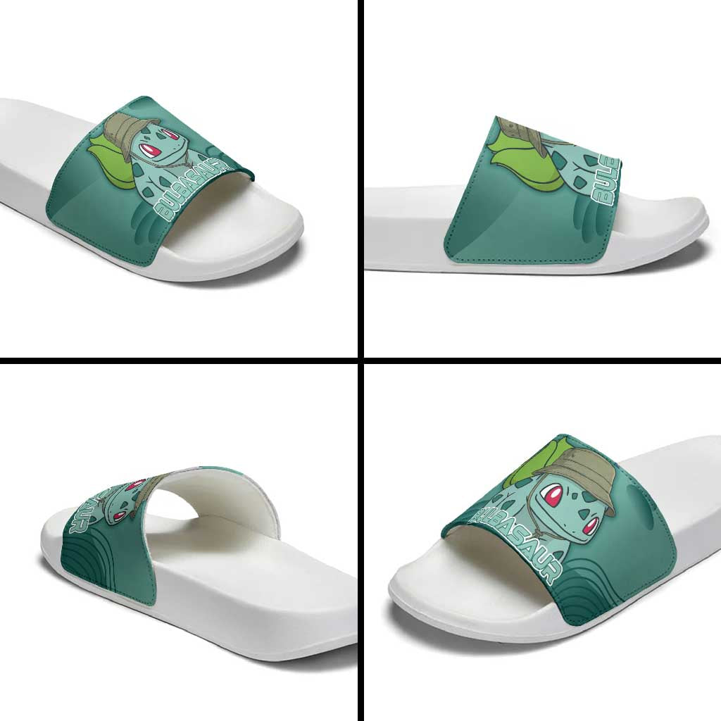 Bulbasaur Poké Slide Sandals Explorer Jungle Chibi Style