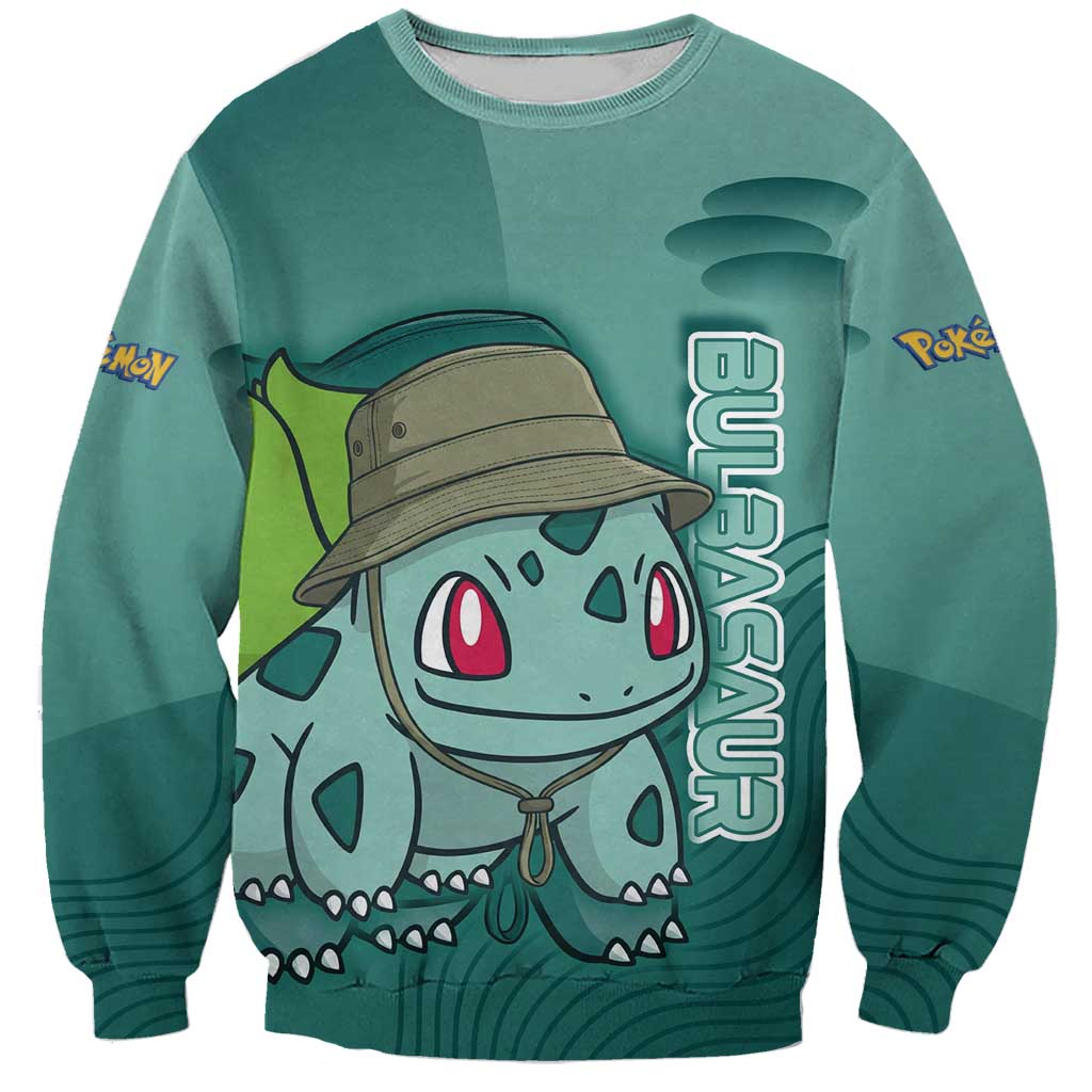 Bulbasaur Poké Sweatshirt Explorer Jungle Chibi Style