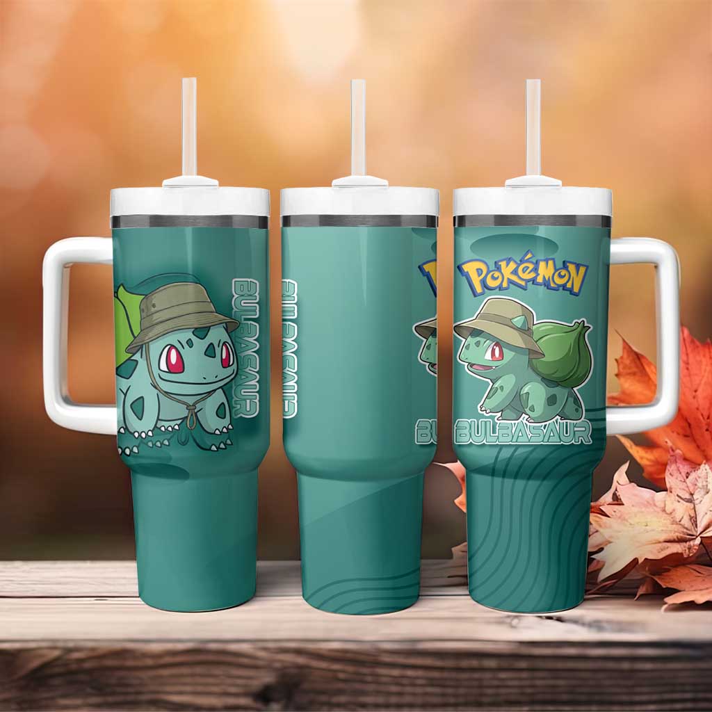 Bulbasaur Poké Tumbler With Handle Explorer Jungle Chibi Style
