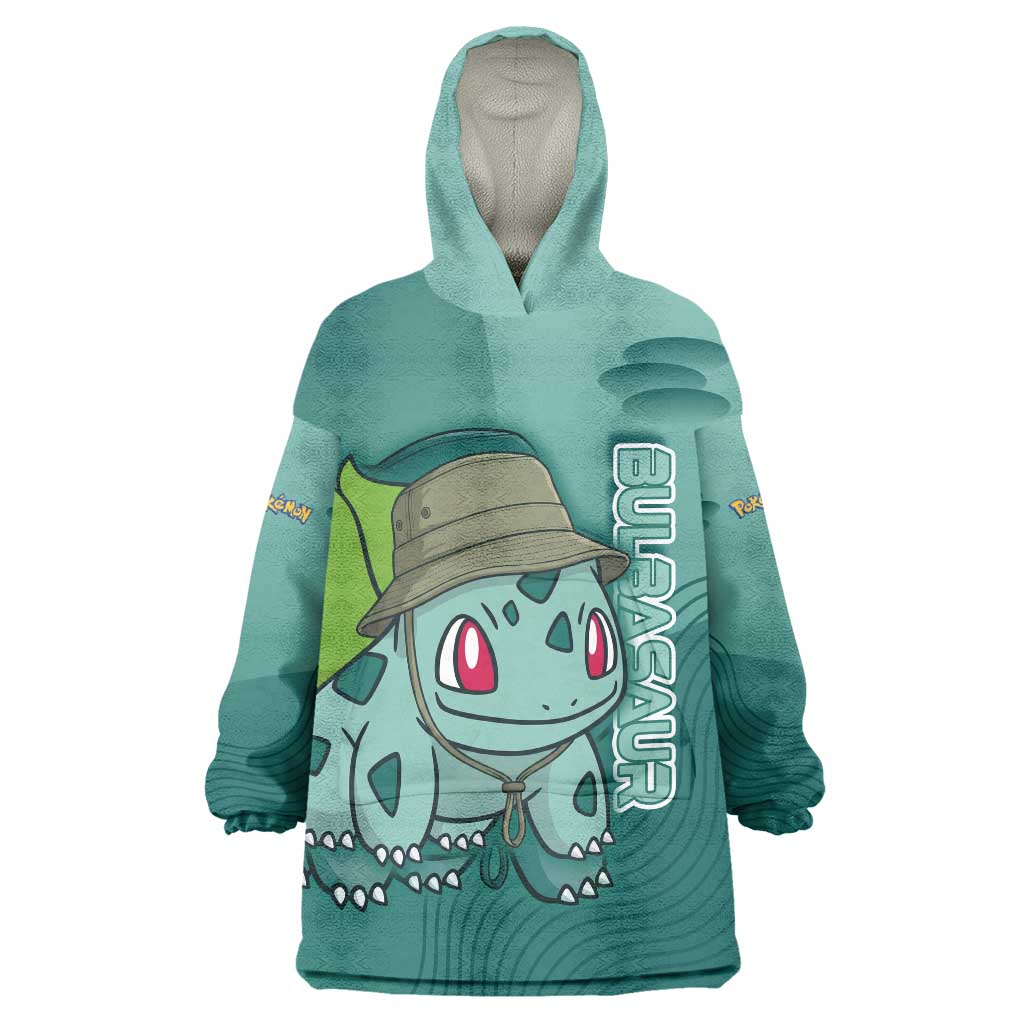 Bulbasaur Poké Wearable Blanket Hoodie Explorer Jungle Chibi Style