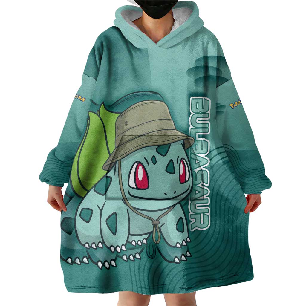 Bulbasaur Poké Wearable Blanket Hoodie Explorer Jungle Chibi Style