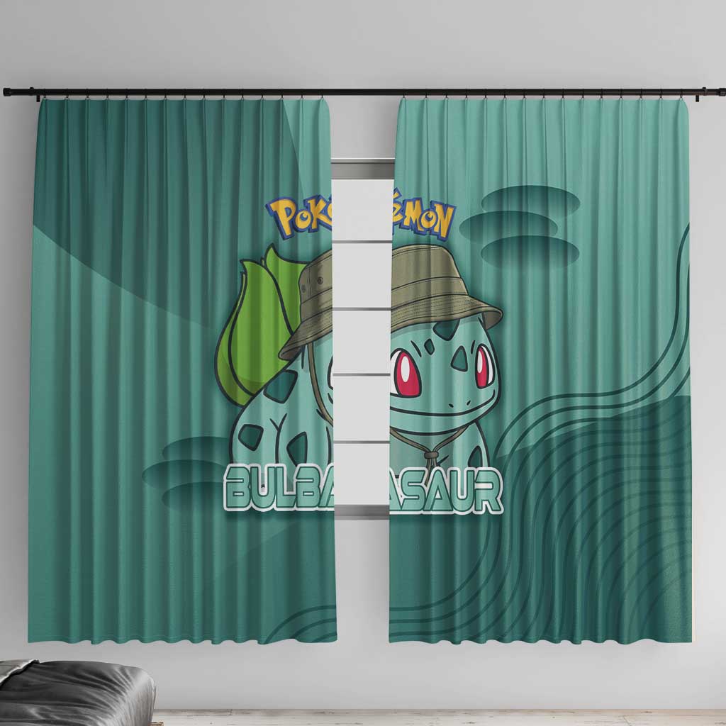Bulbasaur Poké Window Curtain Explorer Jungle Chibi Style