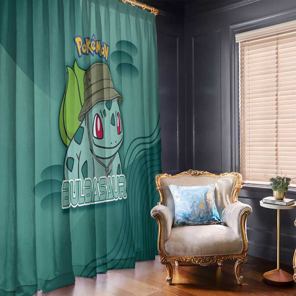 Bulbasaur Poké Window Curtain Explorer Jungle Chibi Style