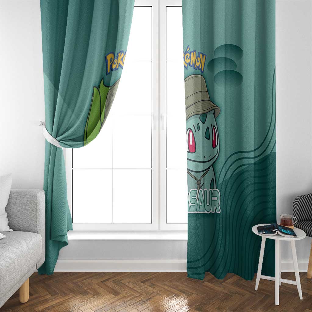 Bulbasaur Poké Window Curtain Explorer Jungle Chibi Style