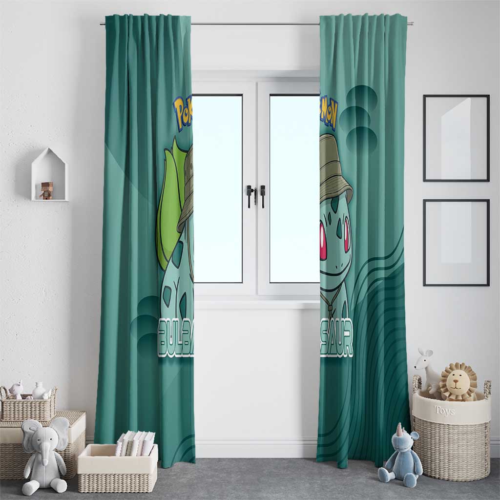 Bulbasaur Poké Window Curtain Explorer Jungle Chibi Style