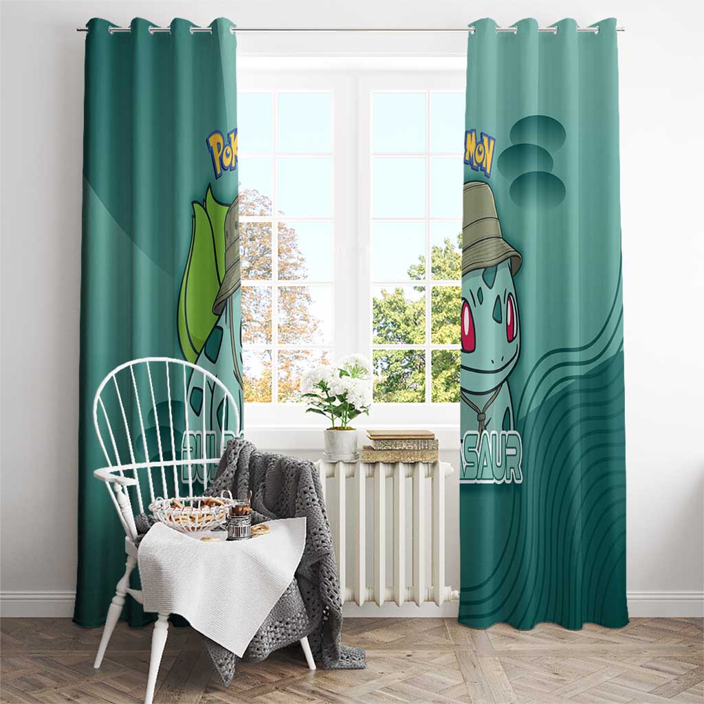 Bulbasaur Poké Window Curtain Explorer Jungle Chibi Style