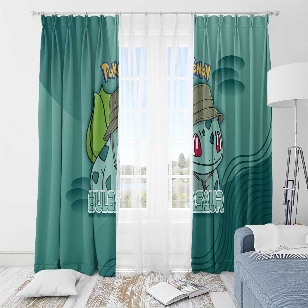Bulbasaur Poké Window Curtain Explorer Jungle Chibi Style