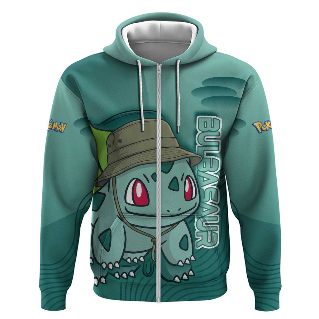 Bulbasaur Poké Zip Hoodie Explorer Jungle Chibi Style