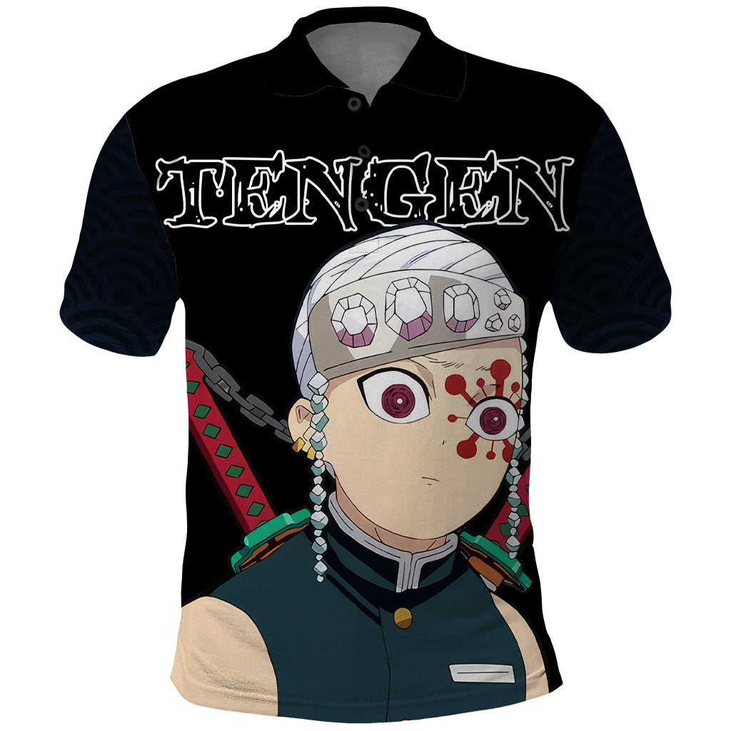 Tengen Uzui Funny Face Polo Shirt Demon Slayer