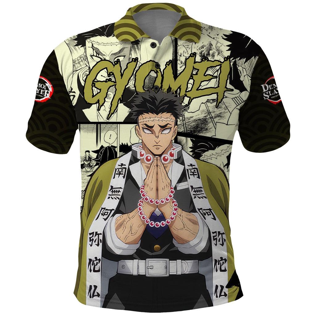 Gyomei Himejima Demon Slayer Polo Shirt Anime Mix Manga Style