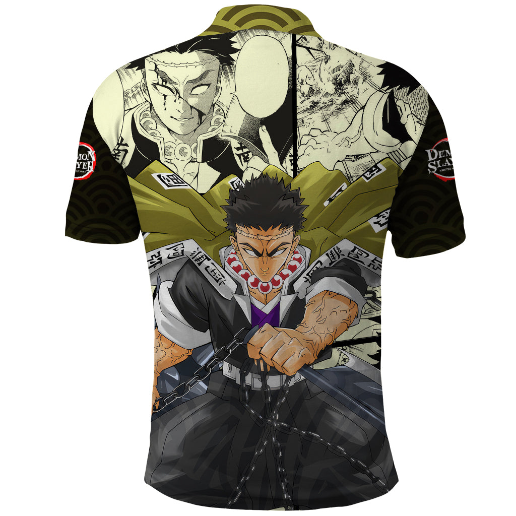 Gyomei Himejima Demon Slayer Polo Shirt Anime Mix Manga Style