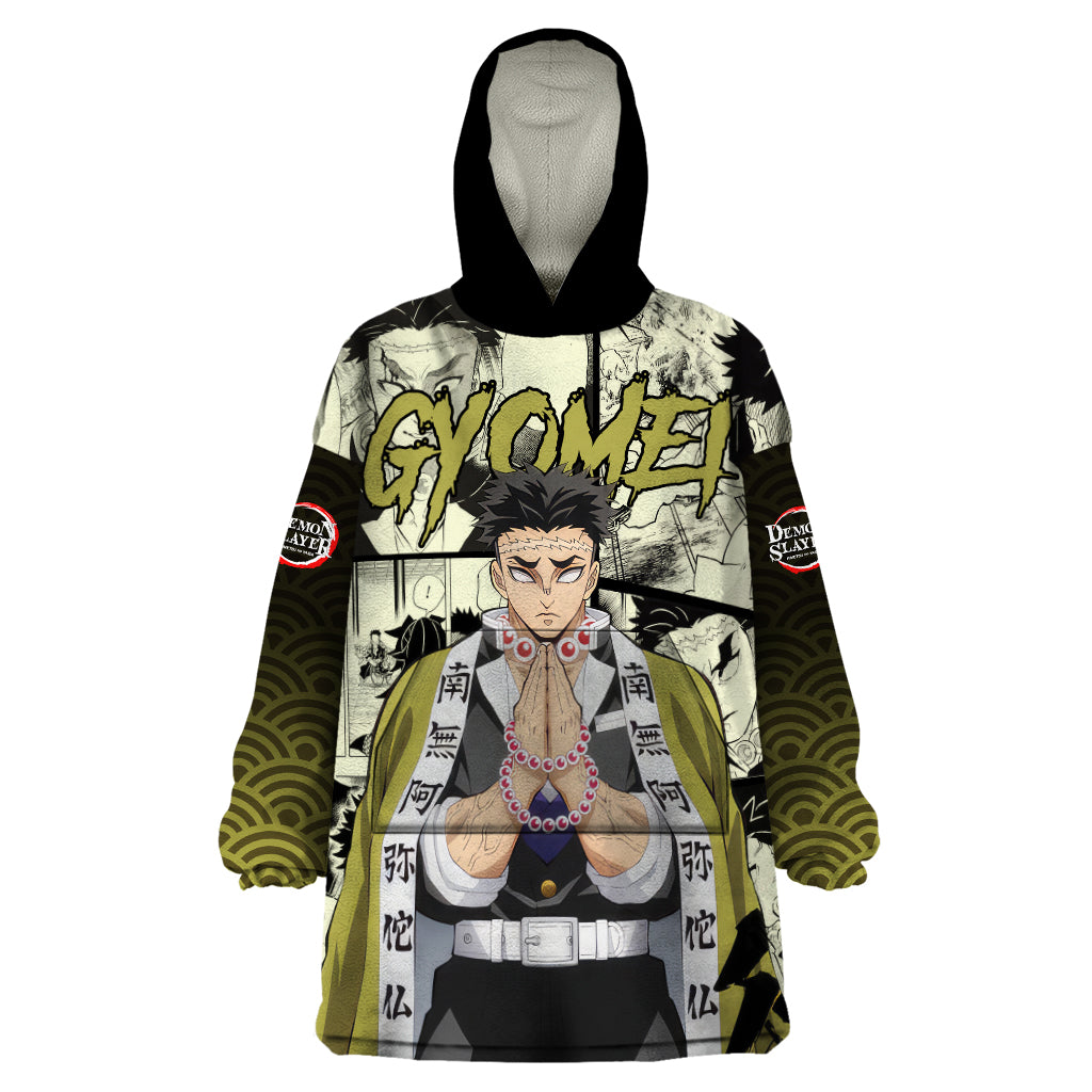 Gyomei Himejima Demon Slayer Wearable Blanket Hoodie Anime Mix Manga Style