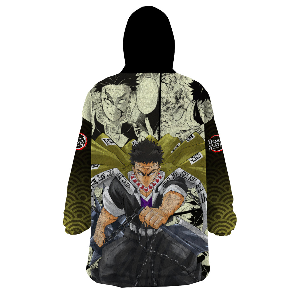 Gyomei Himejima Demon Slayer Wearable Blanket Hoodie Anime Mix Manga Style