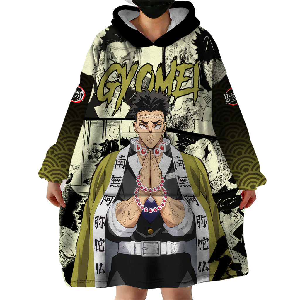 Gyomei Himejima Demon Slayer Wearable Blanket Hoodie Anime Mix Manga Style